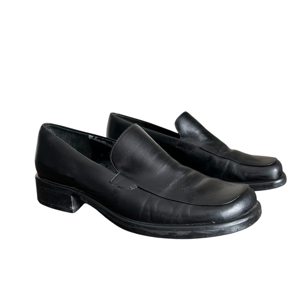Franco Sarto Black Leather Women's Slip-On Loafers Size 8 - Picture 2 of 11